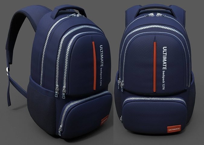 Backpack Generic sport human scifi fantasy fashion military  Low-poly 3D model