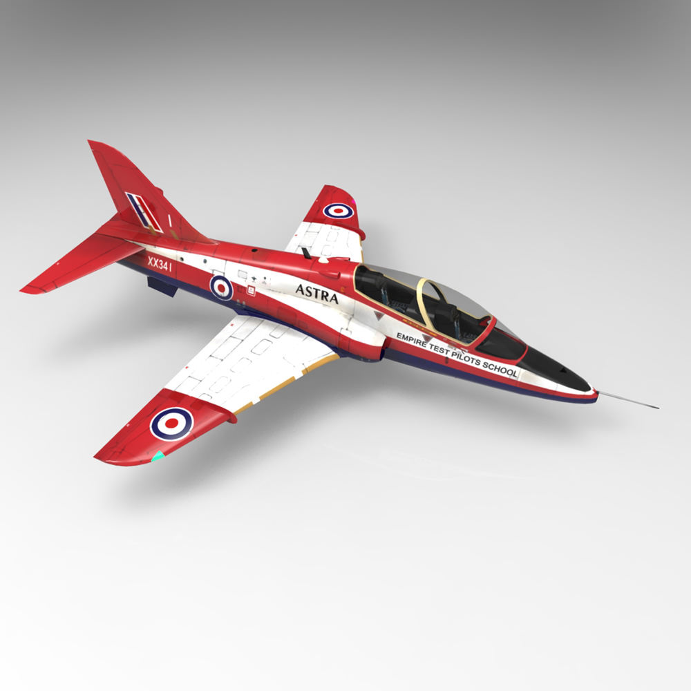 BAE Hawk Mk127 Low-poly 3D model_9