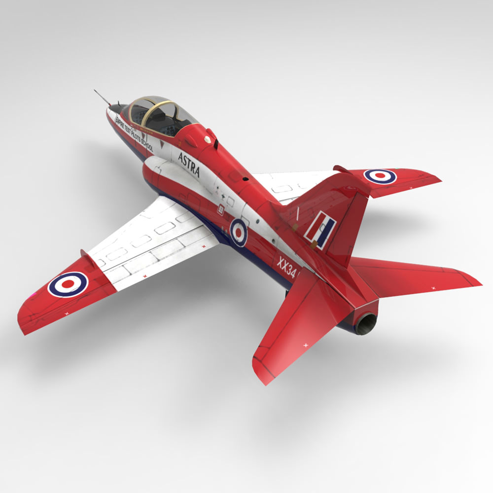 BAE Hawk Mk127 Low-poly 3D model_6