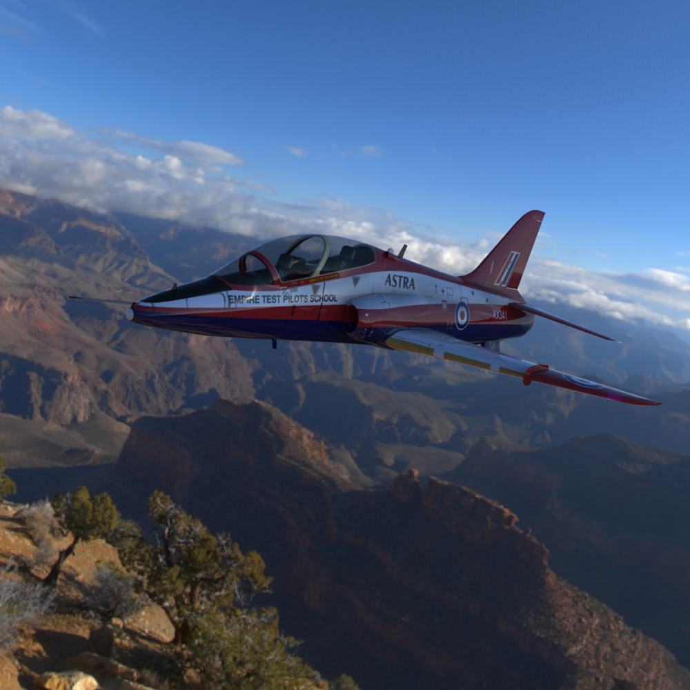 BAE Hawk Mk127 Low-poly 3D model_11