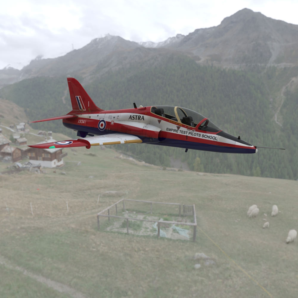 BAE Hawk Mk127 Low-poly 3D model_1