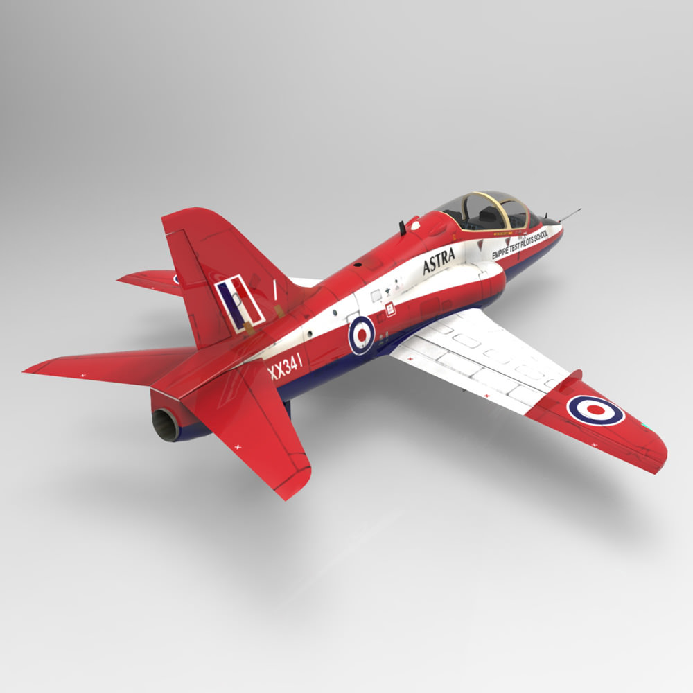 BAE Hawk Mk127 Low-poly 3D model_10