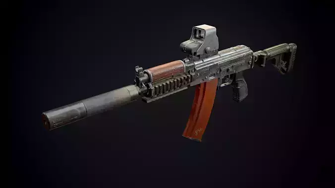 AKS74U  tactical 3D Model Collection