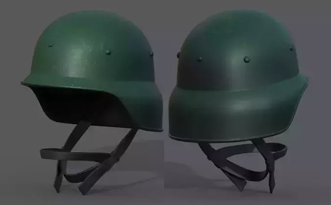Helmet scifi military combat 3d model low poly human generic 