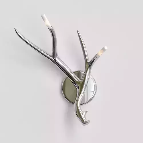 Superordinate Antlers sconce hardwired chrome von Roll Hill