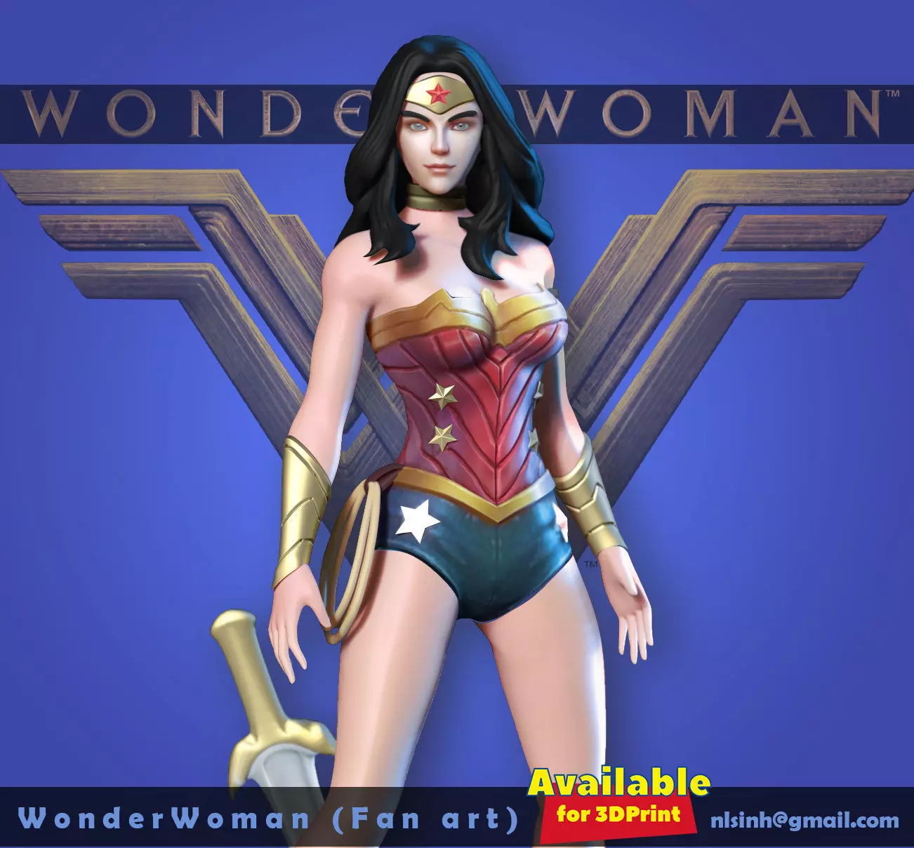 Wonder Woman - Fan art 3D print model_0