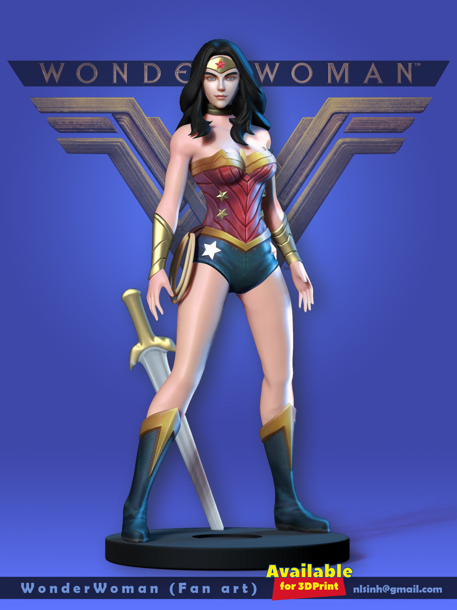 Wonder Woman - Fan art 3D print model_3