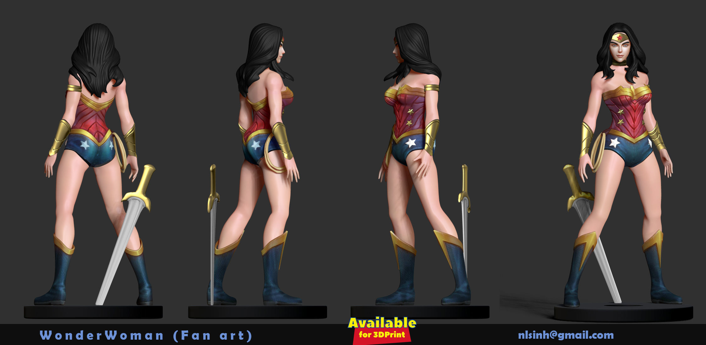 Wonder Woman - Fan art 3D print model_1