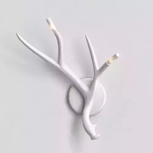 Superordinate Antlers sconce hardwired white von Roll Hill