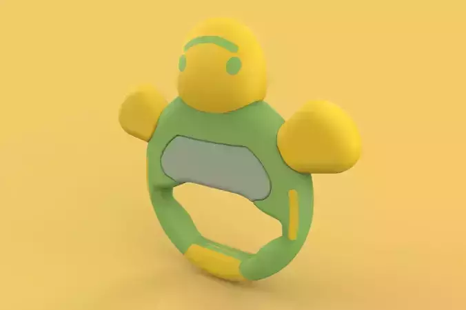 CUTE BABY RATTLE TOY TURTLE 3D model