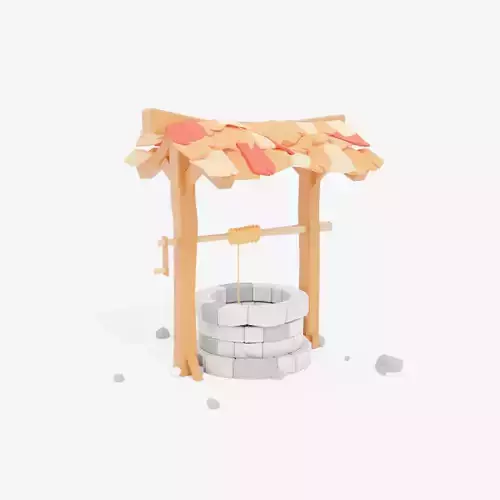 Water Well Low-poly 3D model