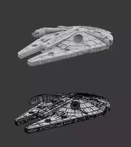 Millennium Falcon-star wars Free 3D model