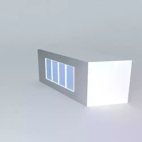 Slanted wall with window