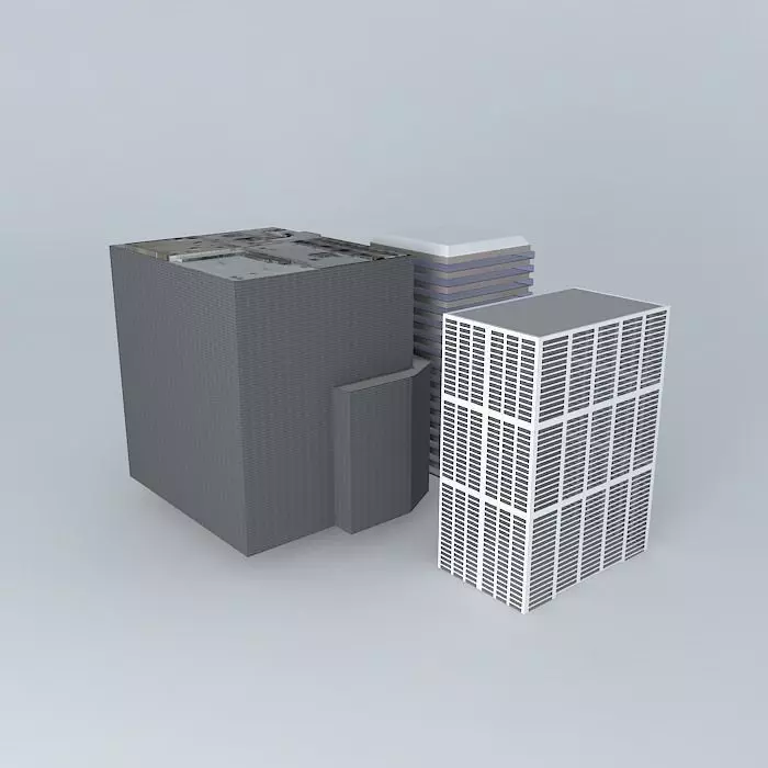 Skyscrapers 2 air conditioning unit Free 3D model