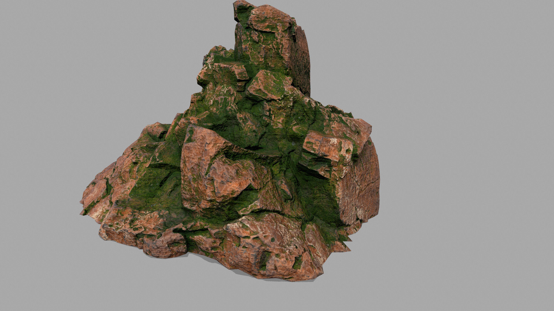 buda 1 statue of buddha on rock Low-poly 3D model_6