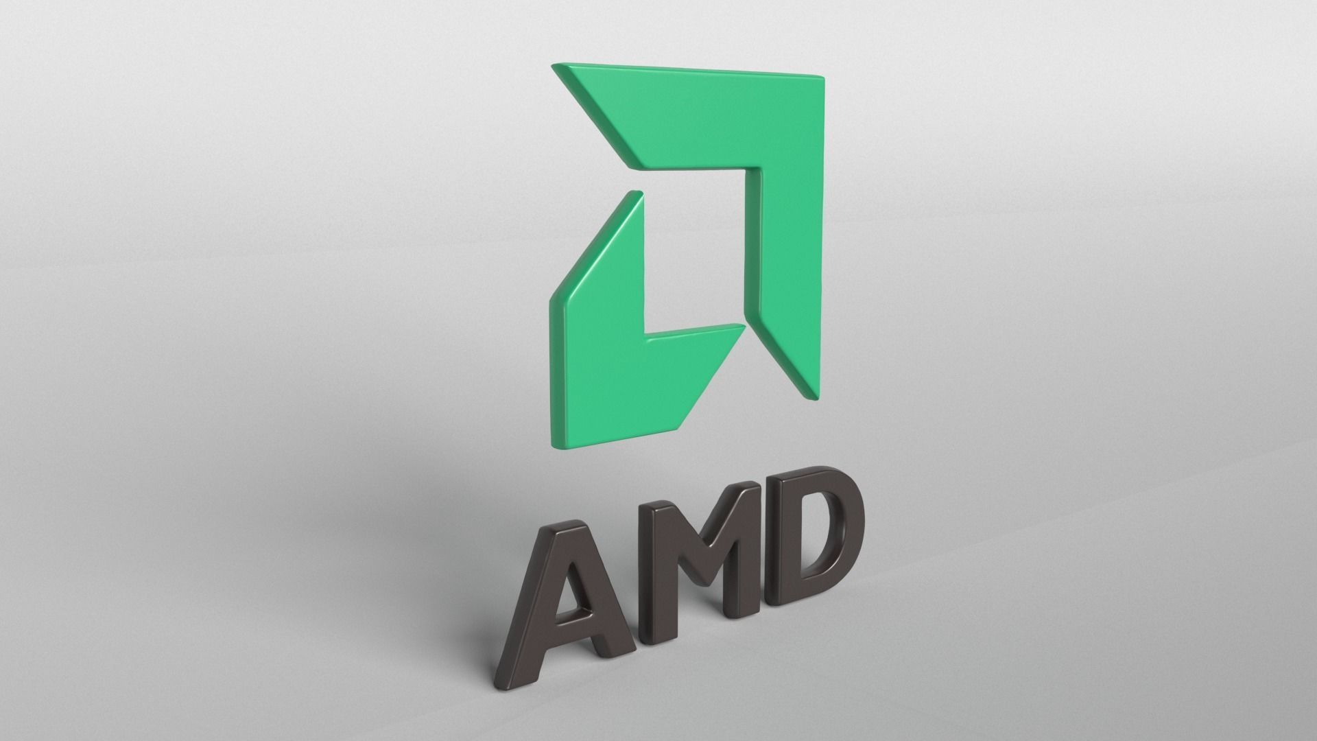 AMD Logo v1 001 Free low-poly 3D model_4