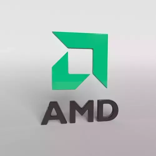 AMD Logo v1 002 Free low-poly 3D model