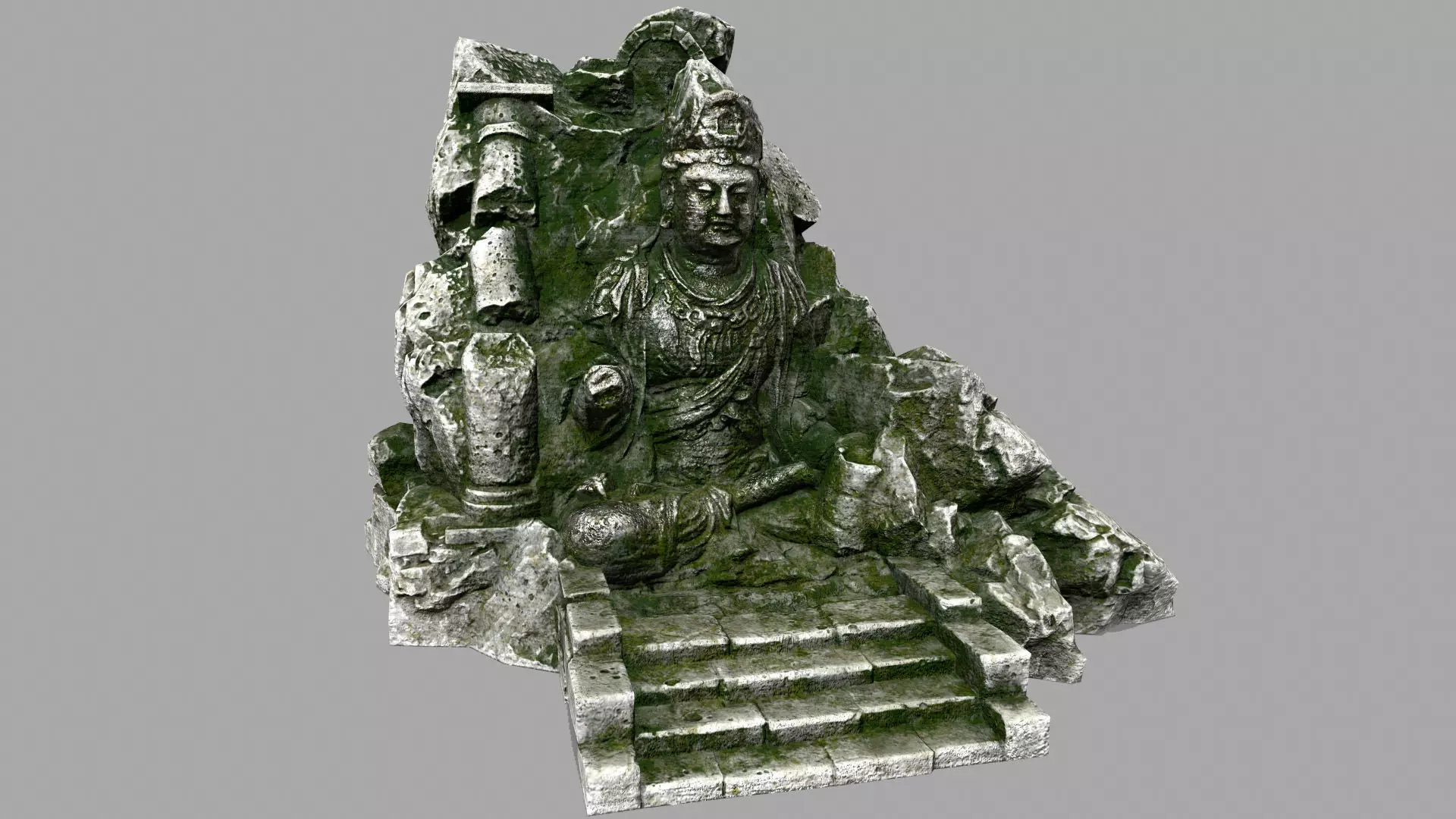 buda 2 rock Low-poly 3D model