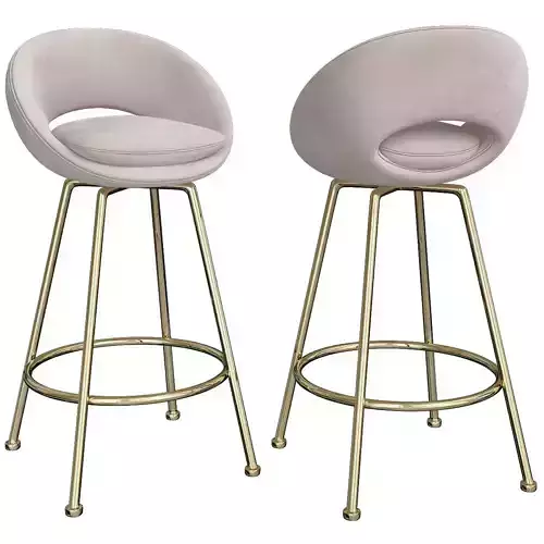 Orb Upholstered Bar Counter Stools 3d model