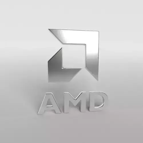 AMD Logo v1 008 Free low-poly 3D model