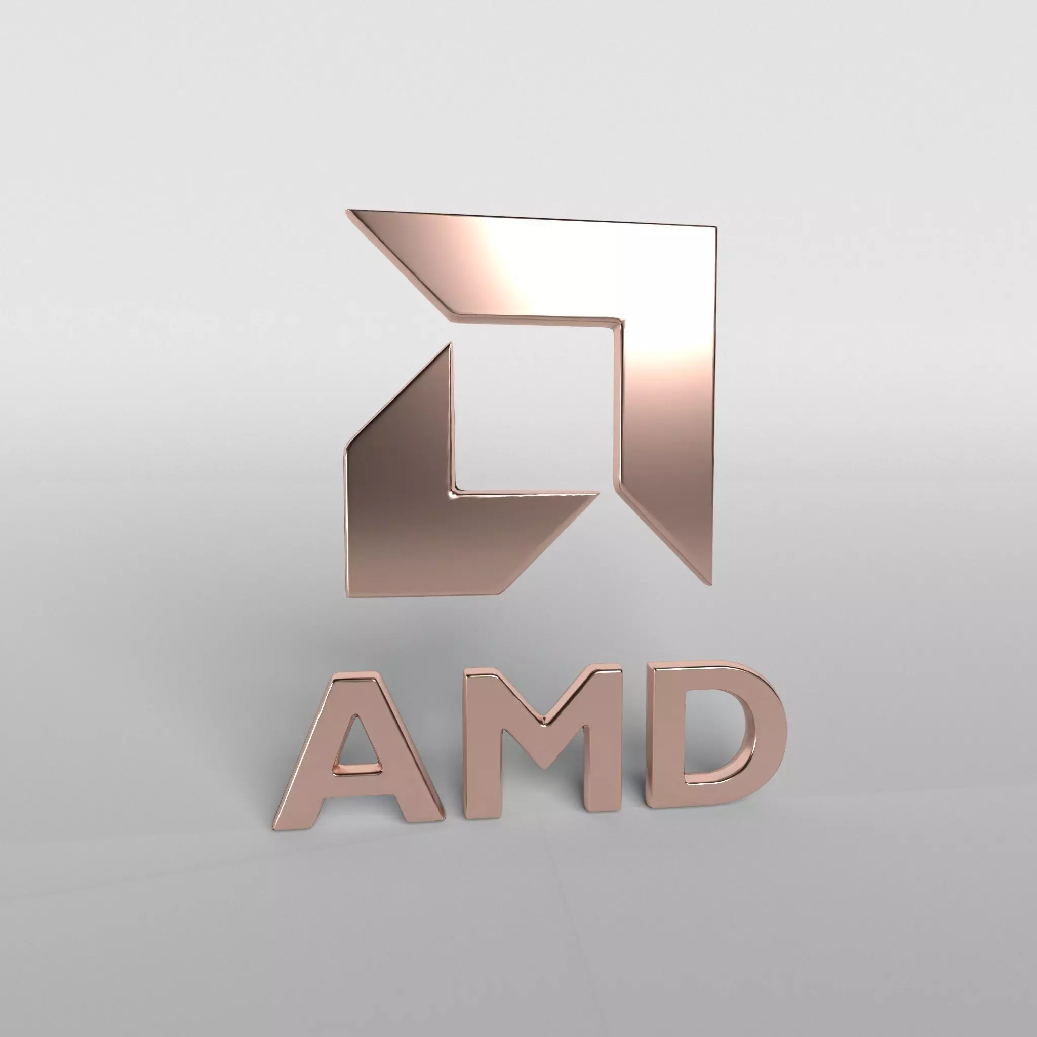 AMD Logo v1 009 Free low-poly 3D model_0