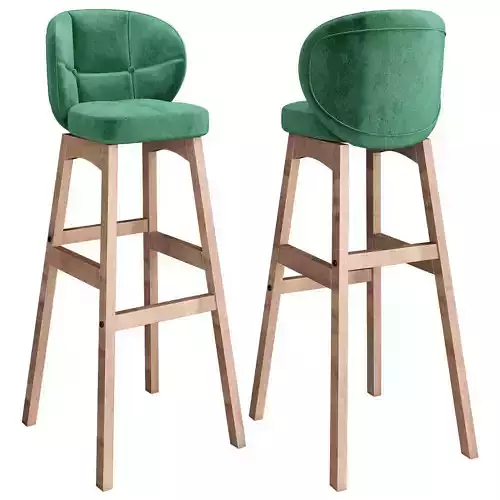 ZWJ- Bancos de Bar Taburete De Bar con Respaldo 3d model