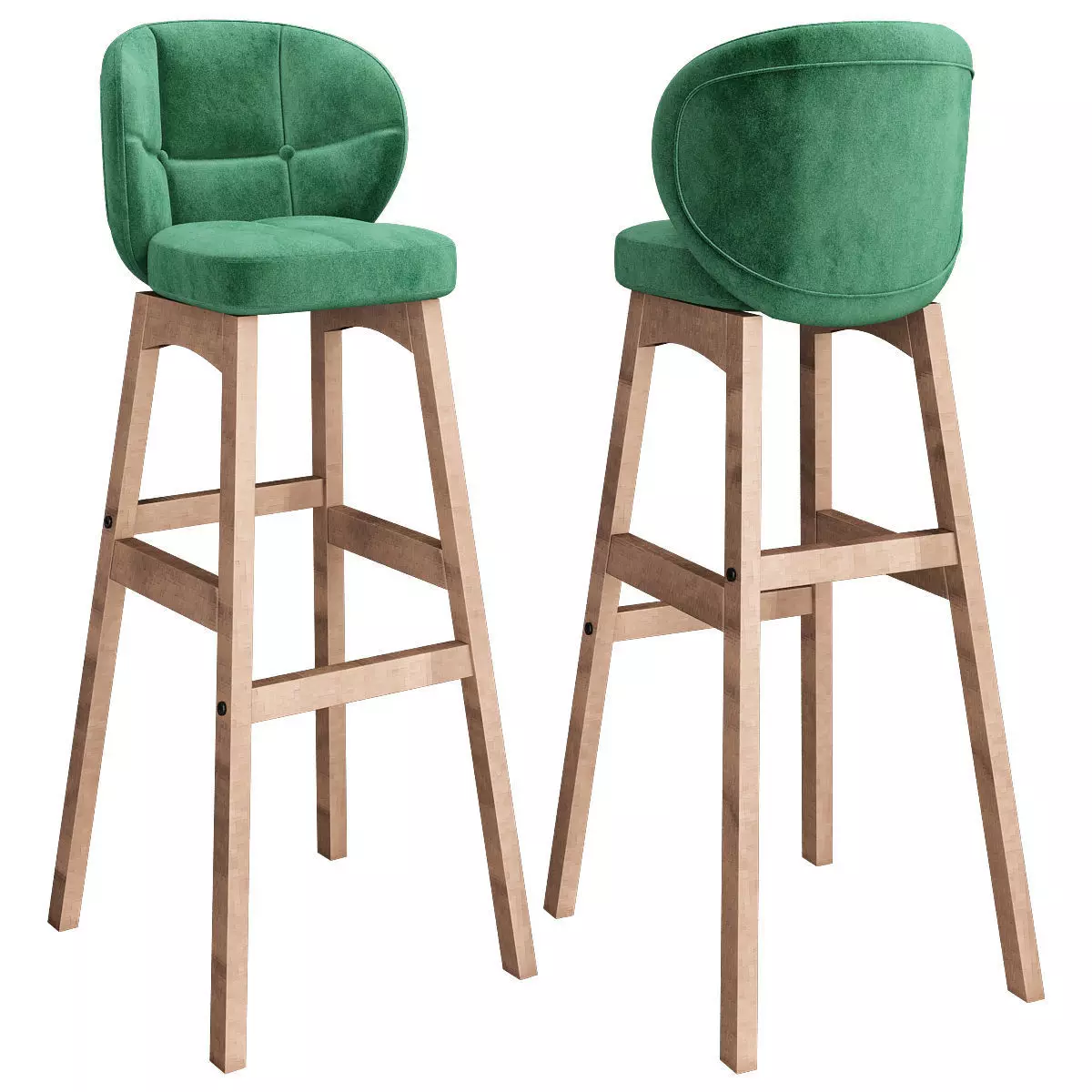 ZWJ- Bancos de Bar Taburete De Bar con Respaldo 3d model Low-poly 3D model_0