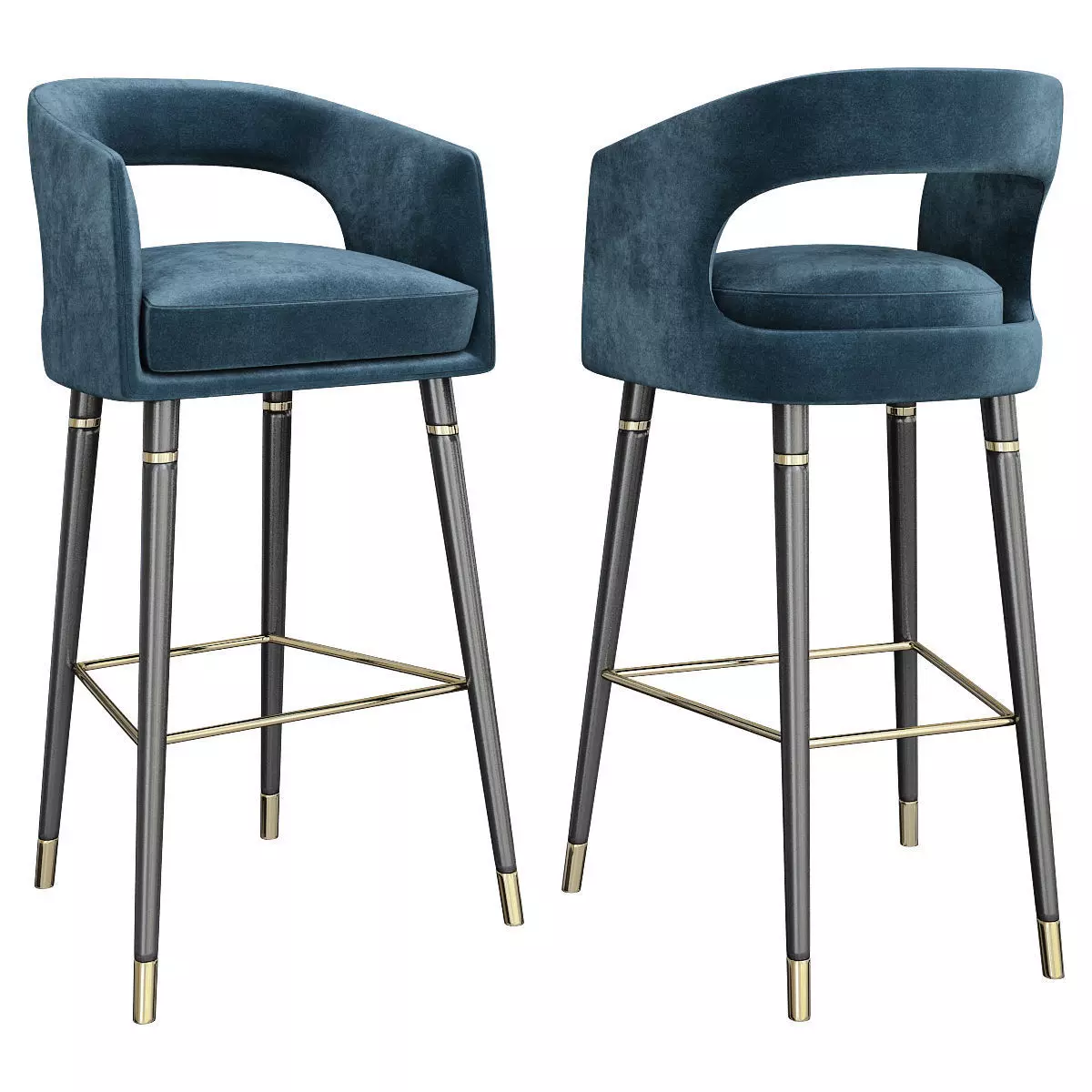 Ellen bar chair 3d model Low-poly 3D model_0