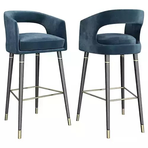 Ellen bar chair 3d model Low-poly 3D model