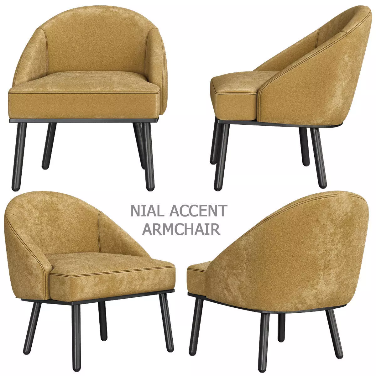 MADE Essentials Nial Accent Armchair 3d model Low-poly 3D model