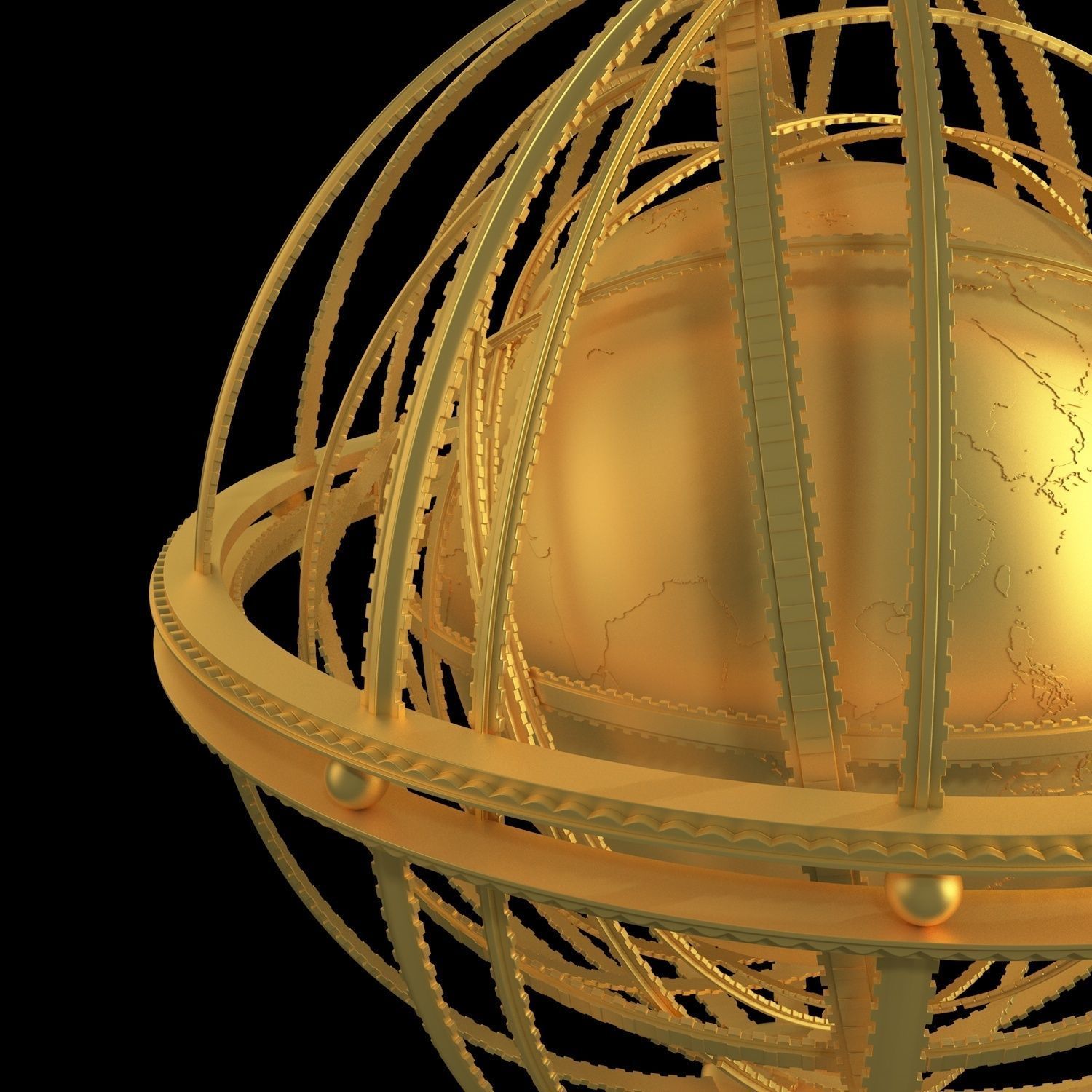 Globe Galileo 3D model_3