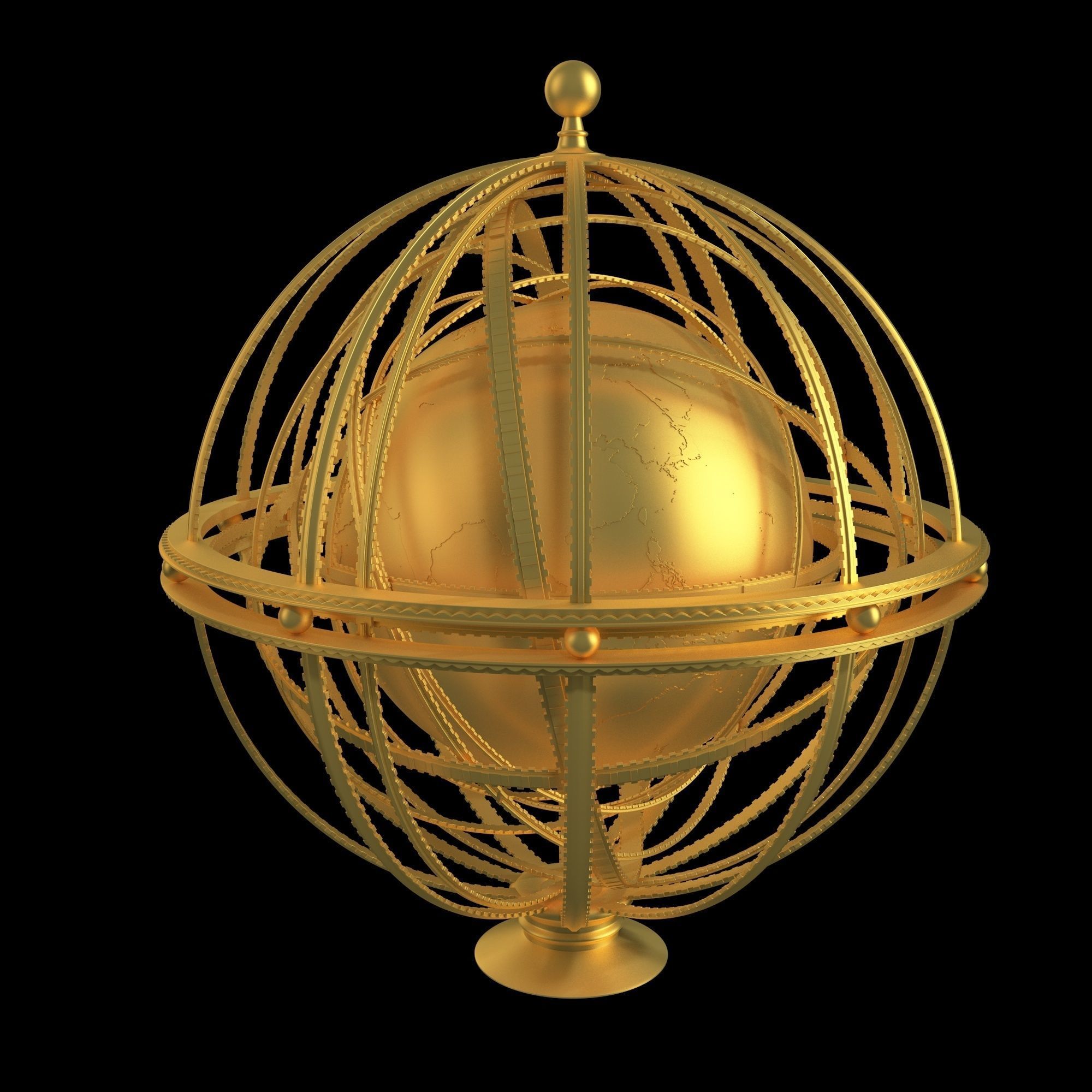 Globe Galileo 3D model_2