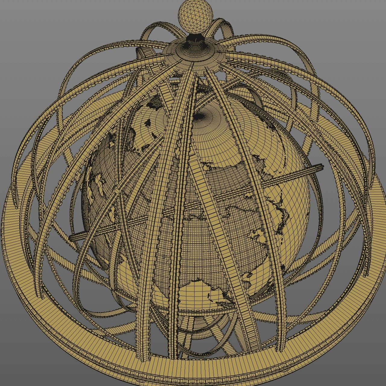 Globe Galileo 3D model_5