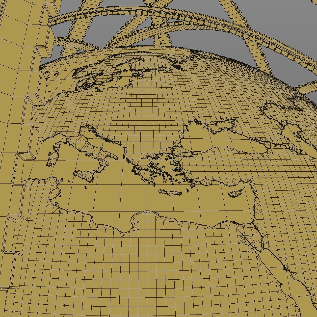 Globe Galileo 3D model_7