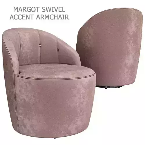 Margot Swivel Accent Armchair 3d model Low-poly 3D model