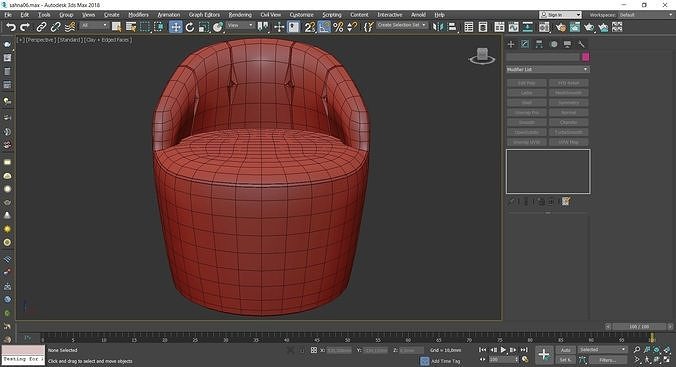 Margot Swivel Accent Armchair 3d model Low-poly 3D model 4