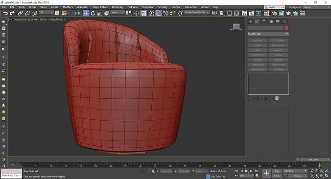 Margot Swivel Accent Armchair 3d model Low-poly 3D model 5