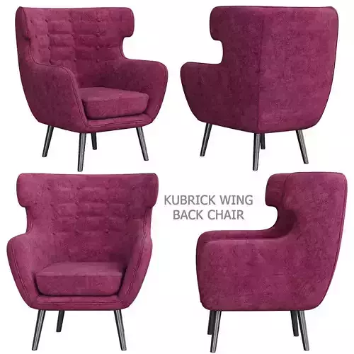 Kubrick Wing Back Chair 3d model Low-poly 3D model