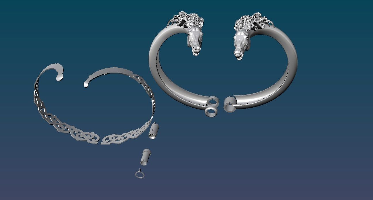  Horse Bracelet 3D model_12