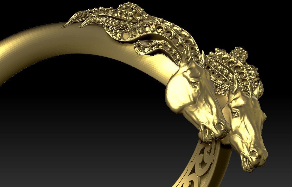  Horse Bracelet 3D model_9