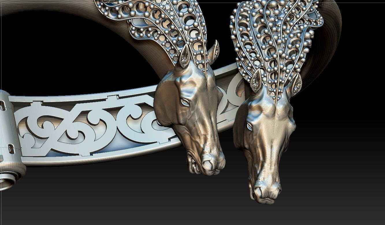  Horse Bracelet 3D model_7