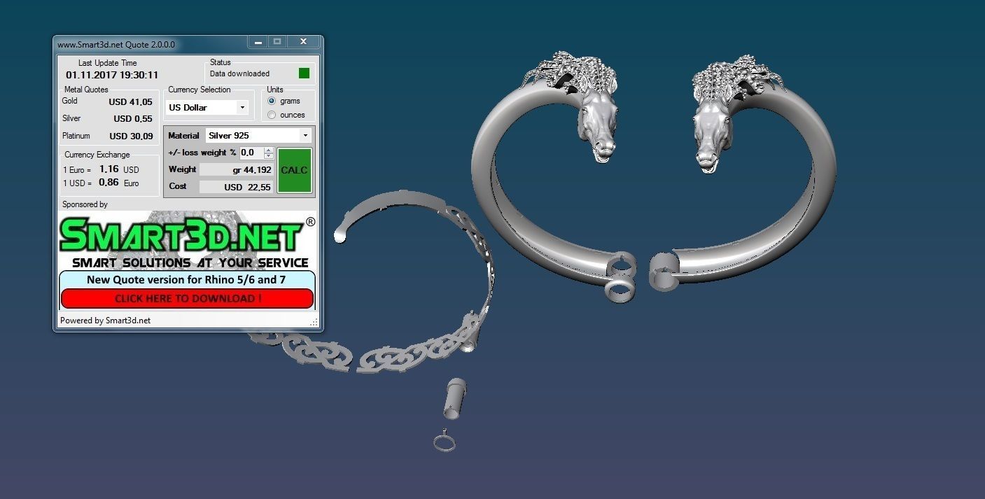  Horse Bracelet 3D model_13