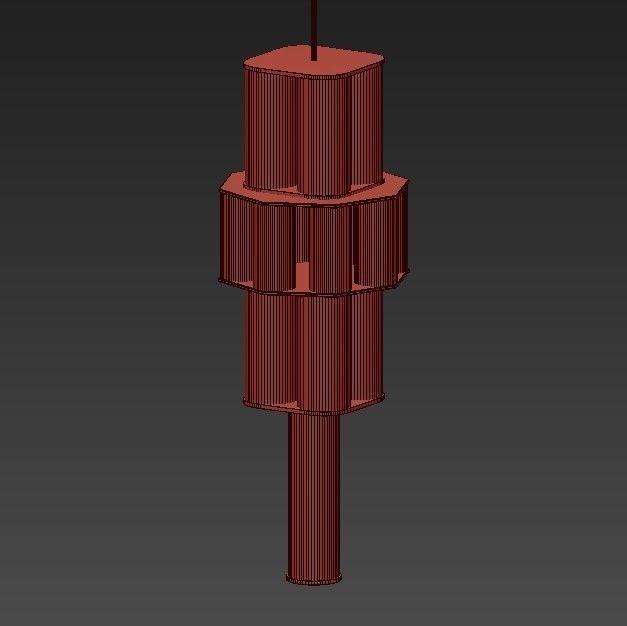 Bauer chandelier 02 white von Roll Hill 3D model_2