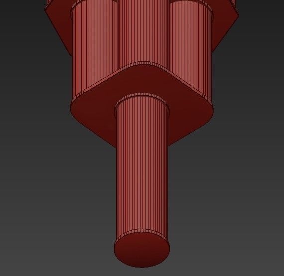 Bauer chandelier 02 white von Roll Hill 3D model_4