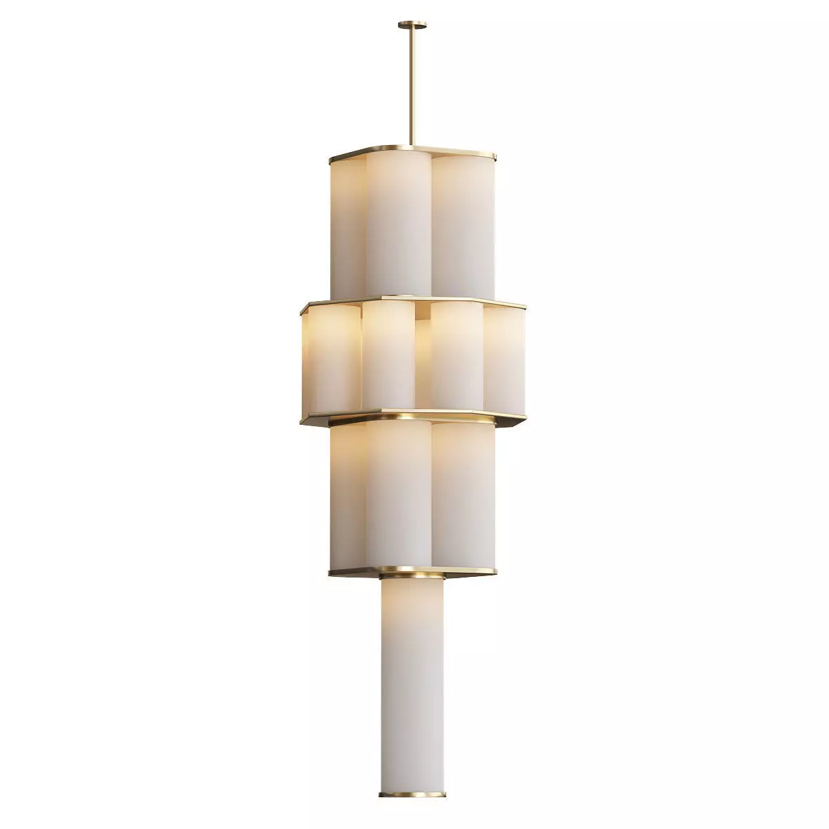 Bauer chandelier 02 white von Roll Hill 3D model_0