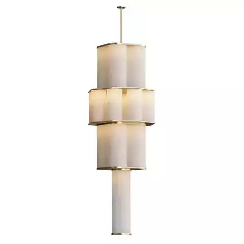 Bauer chandelier 02 white von Roll Hill 3D model