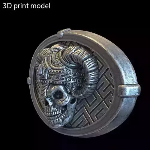 skull belt buckle demon  vol4 3D print model