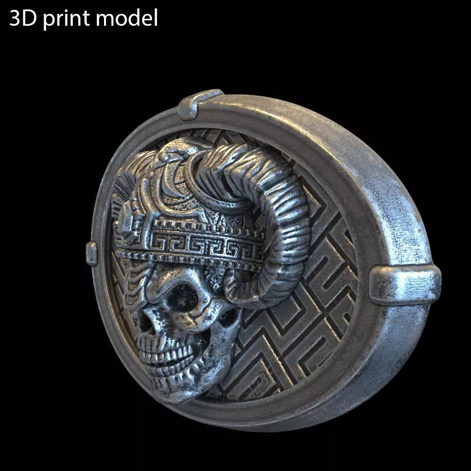 skull belt buckle demon vol4 3D print model