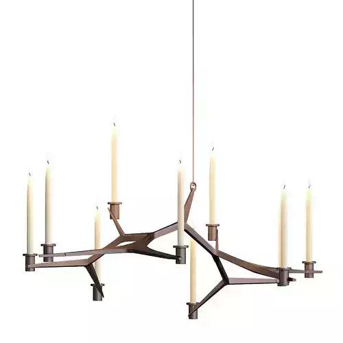 Agnes candelabra hanging 10 candles bronze von Roll Hill