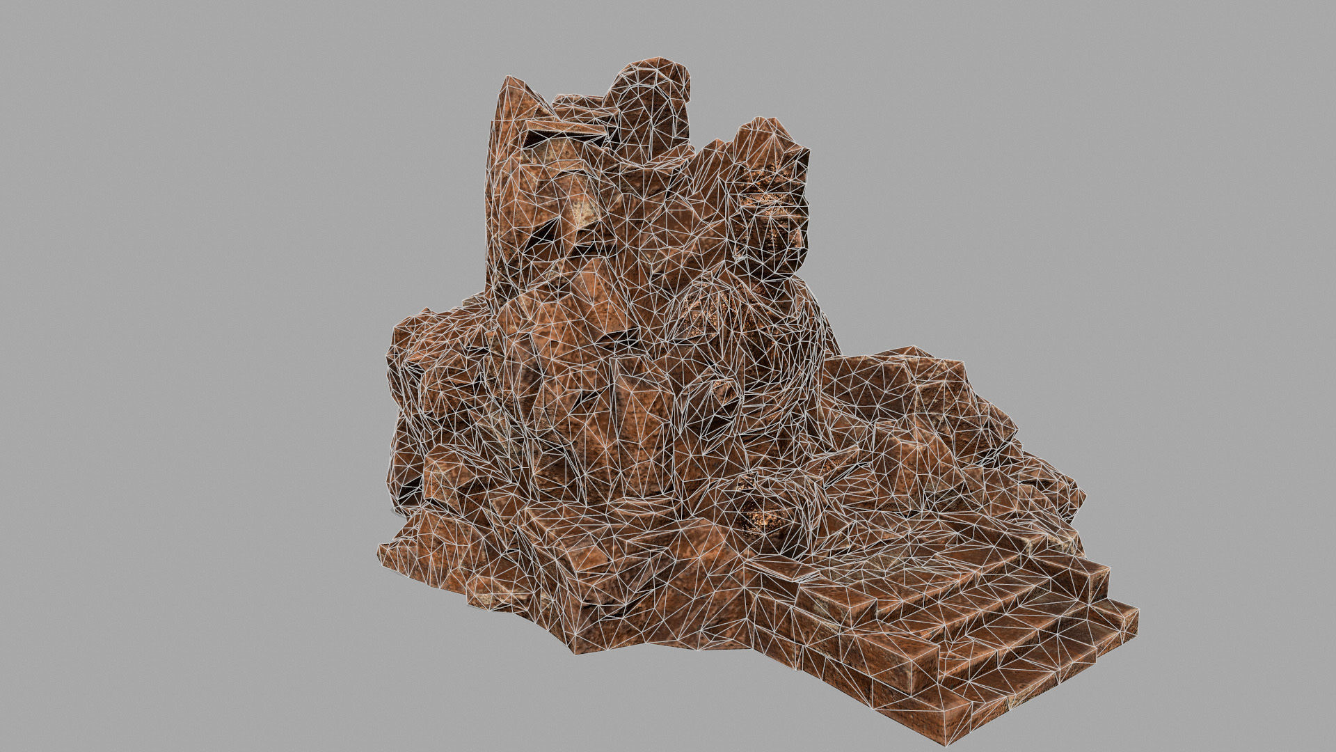 buda 5 hindu statue Low-poly 3D model_10